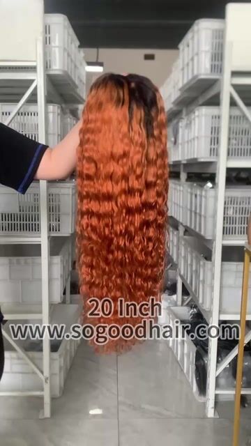 20" Black Roots Ombre Honey Butter Voluminous Wet Wave 200% Lace Frontal Wig